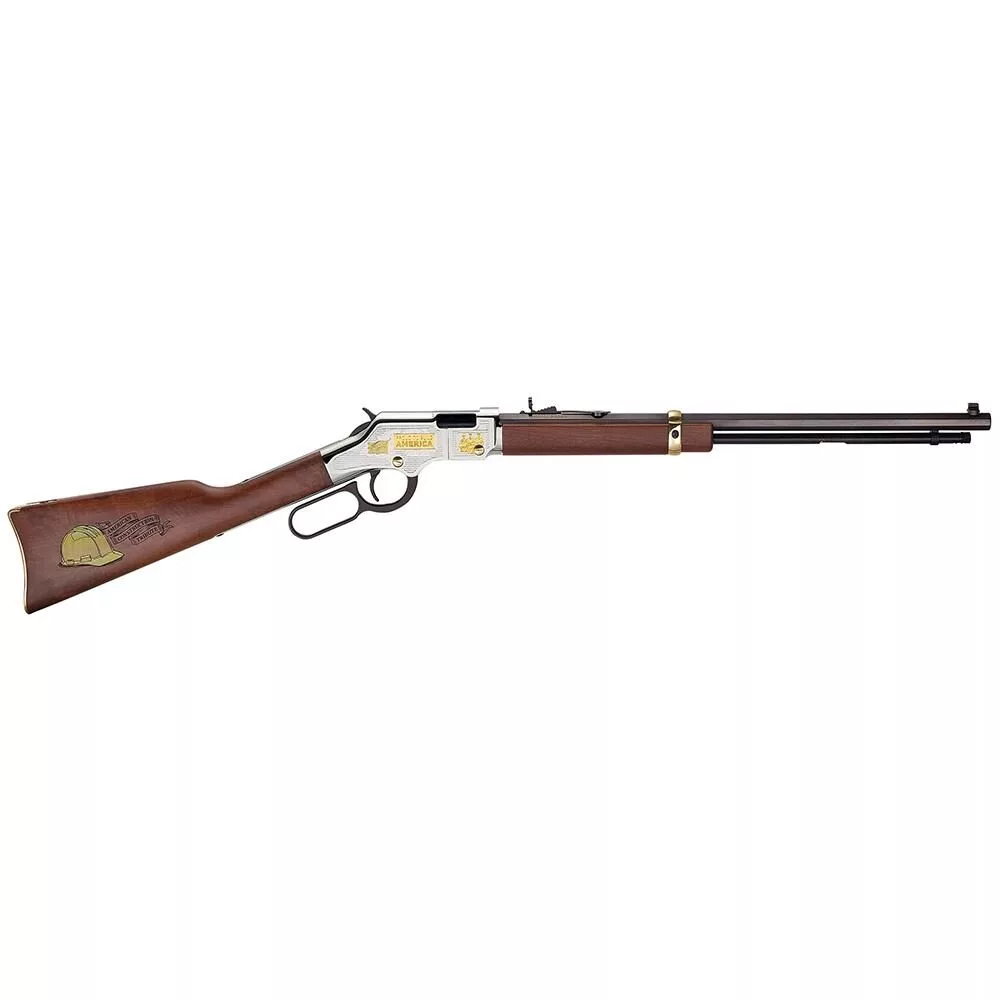 Henry Golden Boy American Construction Industry Tribute Edition Rifle .22 S/L/LR 16rd Capacity 20" Octagon Barrel Engraved Wood Stock