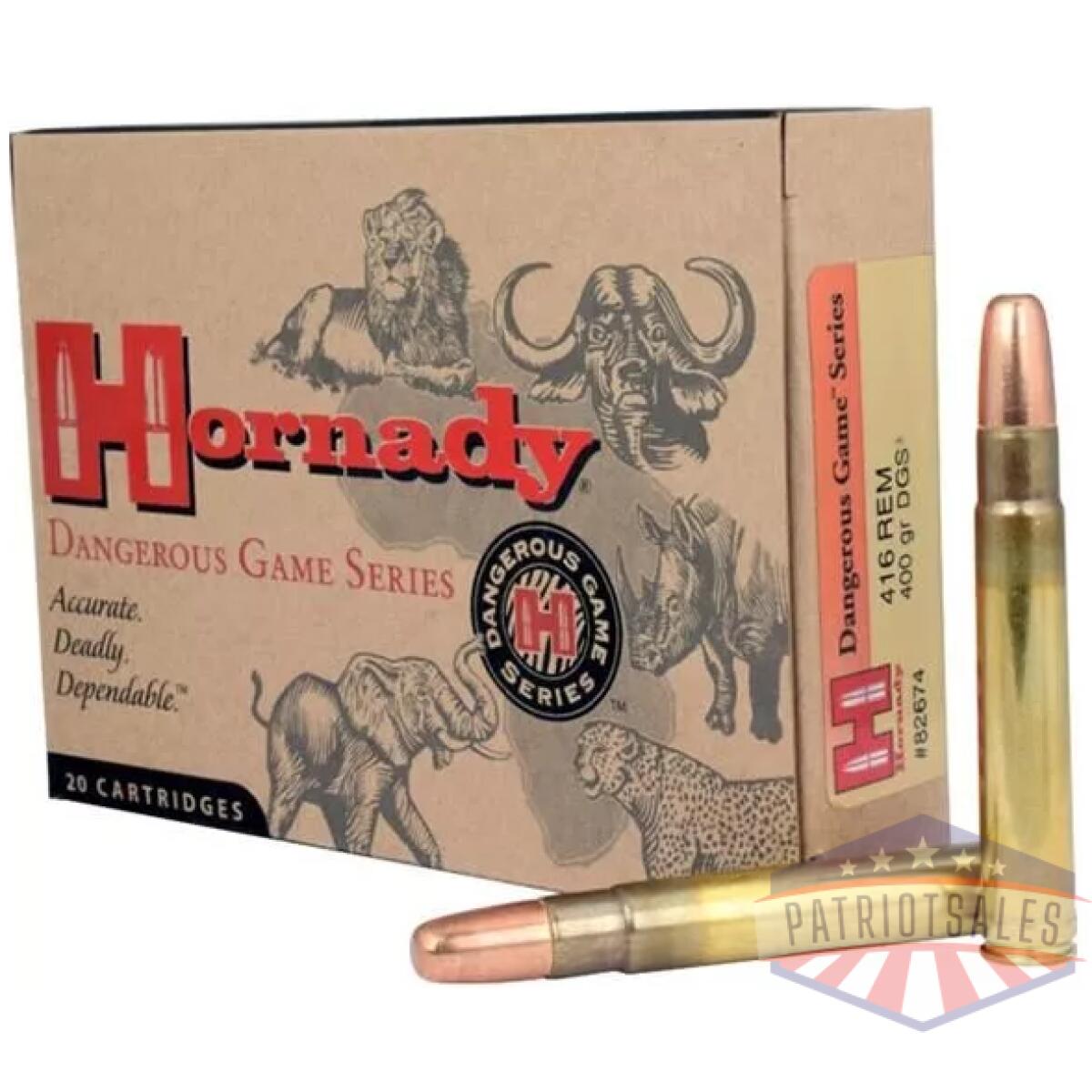Https3a2f2fmedia. Chattanoogashooting. Com2fimages2fproduct2fho826742fho82674-1 - hornady dangerous game series rifle ammunition. 416 rem mag 400 gr dgs 2400 fps - 20/box - https3a2f2fmedia. Chattanoogashooting. Com2fimages2fproduct2fho826742fho82674 1