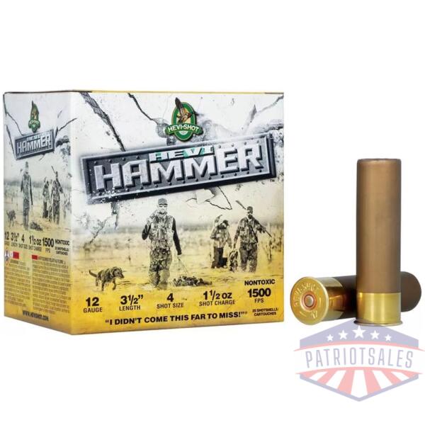 HEVI-Shot Hevi-Hammer Shotshell 12ga 3.5" 1.5oz 1500 fps 4 25/ct