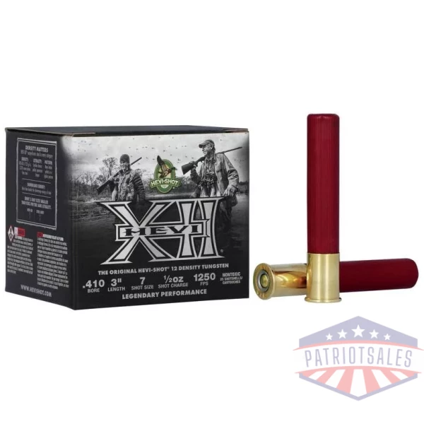 HEVI-Shot HEVI-XII Shotshells 410ga 3" 1/2oz 1250 fps #7 25/ct