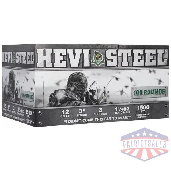 HEVI-Shot HEVI-Steel Shotshells 20ga 3" 1-1/4oz 1500 fps #3 100/ct