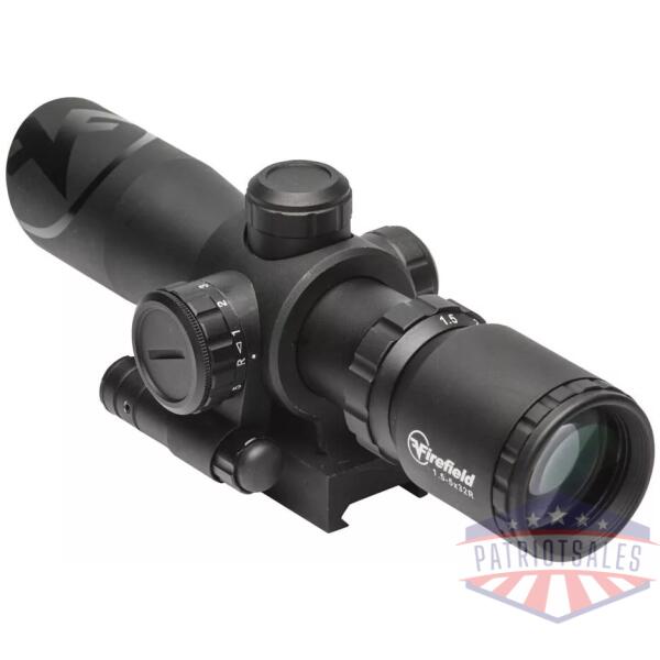 Firefield Barrage Riflescope with Red Laser -  1.5-5x32 Illuminated Mil-Dot Reticle Black Matte