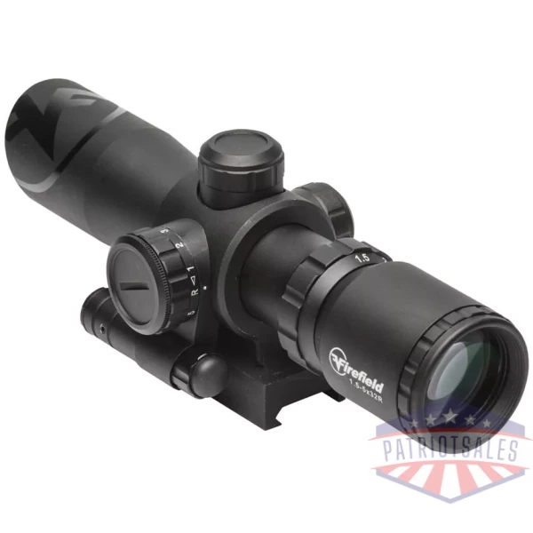 Firefield Barrage Riflescope with Red Laser -  1.5-5x32 Illuminated Mil-Dot Reticle Black Matte