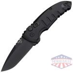 Hogue A01-Microswitch Automatic Folder Knife 2-3/4" Drop Point Blade Black