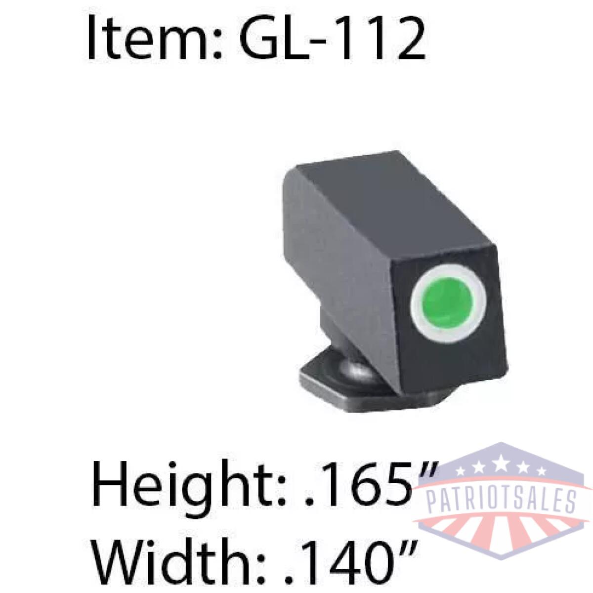 Https3a2f2fmedia. Chattanoogashooting. Com2fimages2fproduct2fkqgl1122fkqgl112 - ameriglo classic style tritium night sight / front - green / outline - white - https3a2f2fmedia. Chattanoogashooting. Com2fimages2fproduct2fkqgl1122fkqgl112