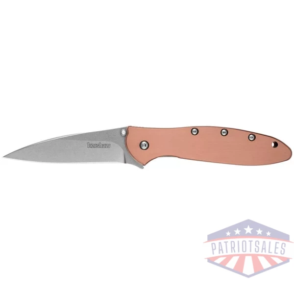 Kershaw Leek Folding Knife 3" Drop Point Blade Copper