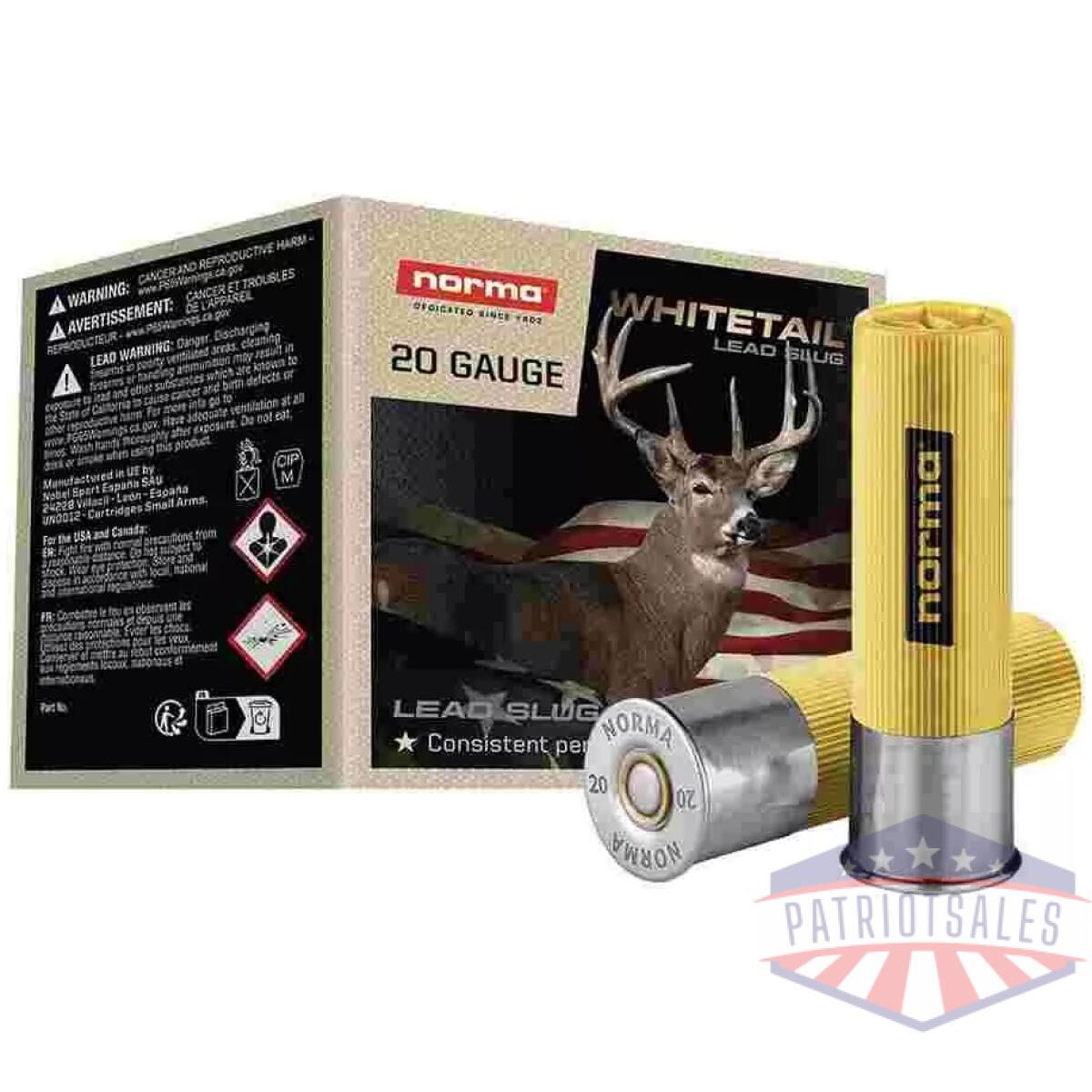 Https3a2f2fmedia. Chattanoogashooting. Com2fimages2fproduct2fnh11980434202fnh11980434202 - norma whitetail shotshells 20ga 2-3/4" 7/8oz 1600 fps slug 25/ct - https3a2f2fmedia. Chattanoogashooting. Com2fimages2fproduct2fnh11980434202fnh11980434202