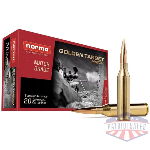 Norma Golden Target Match Rifle Ammunition .300 Norma Mag 230gr BTHP 4550 fps 20/ct