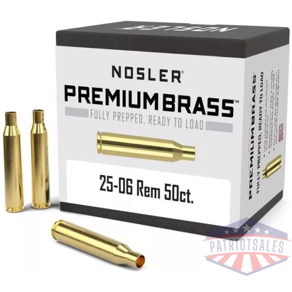 Nosler Unprimed Brass Rifle Cartridge Cases 50/ct .25-06 Rem