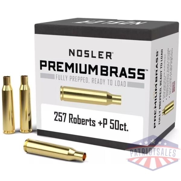 Nosler Unprimed Brass Rifle Cartridge Cases 50/ct .257 Roberts (+P)