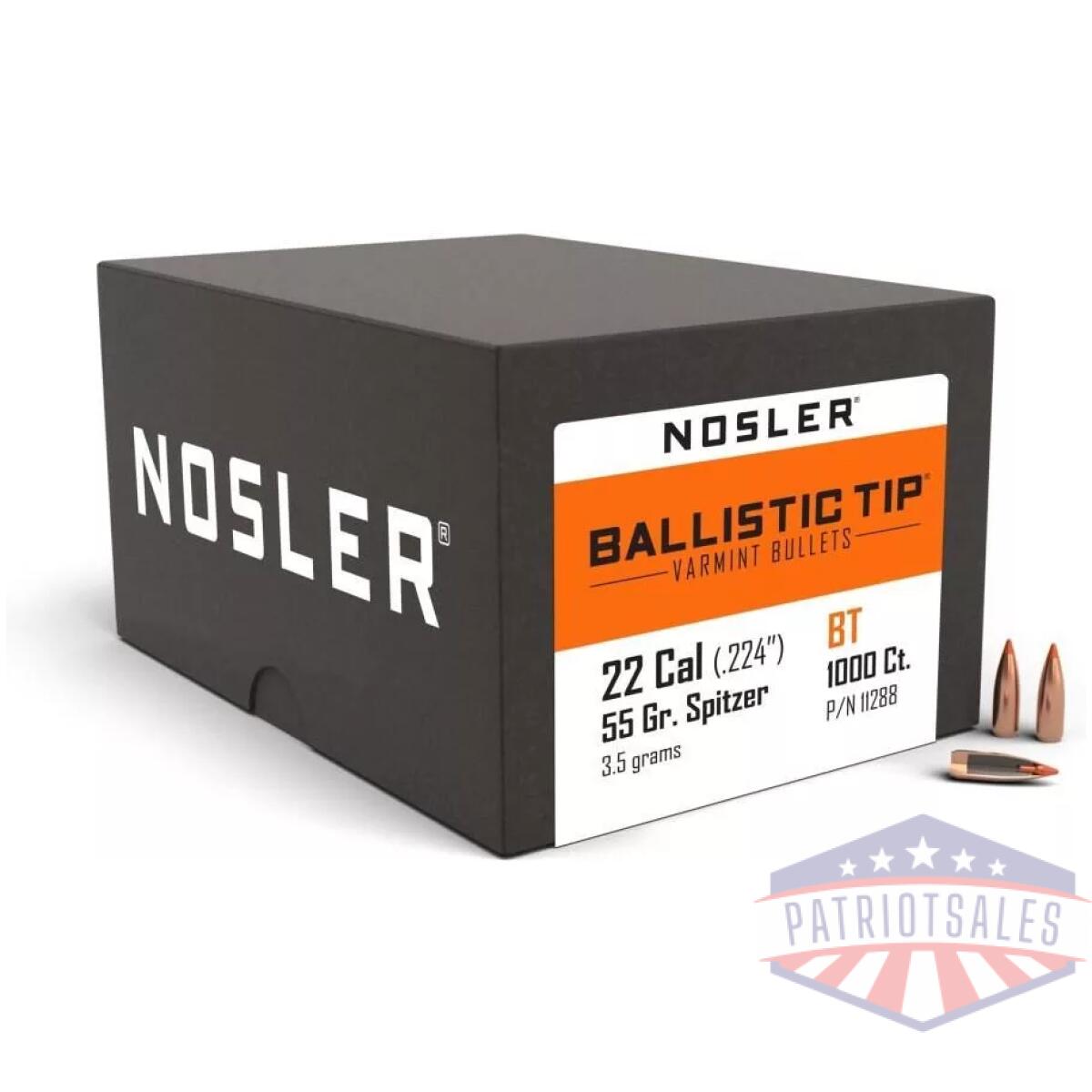 Https3a2f2fmedia. Chattanoogashooting. Com2fimages2fproduct2fno112882fno11288-1 - nosler ballistic tip varmint bullets. 22 cal. 224" 55 gr sbt-sb 1000/ct - https3a2f2fmedia. Chattanoogashooting. Com2fimages2fproduct2fno112882fno11288 1