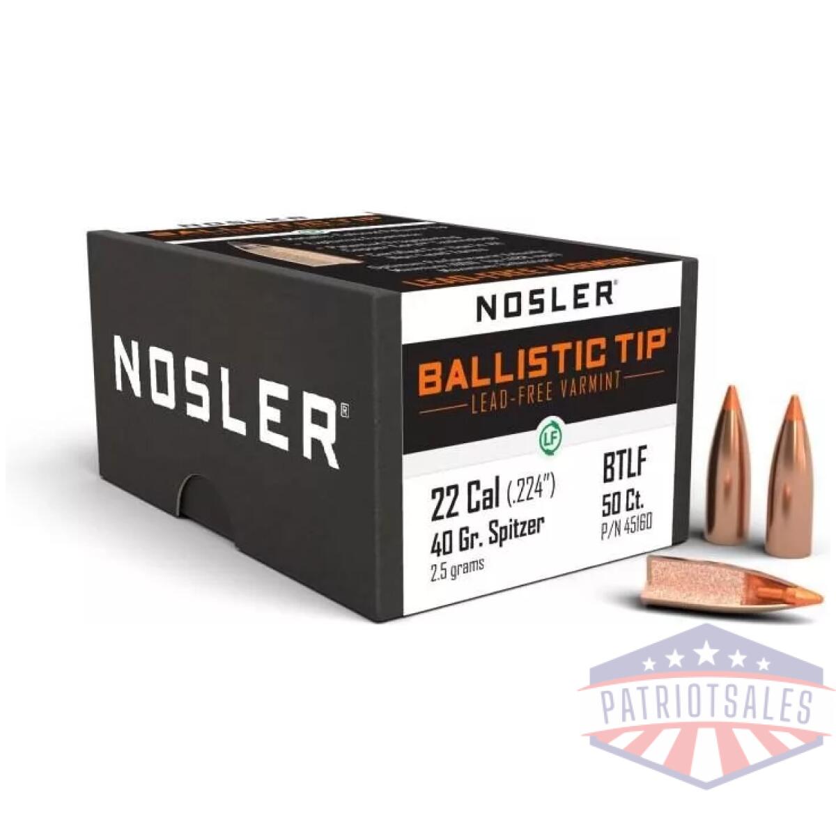 Https3a2f2fmedia. Chattanoogashooting. Com2fimages2fproduct2fno451602fno45160-1 - nosler ballistic tip lead free varmint bullets. 22 cal. 224" 40 gr sptfb-btlf 100/ct - https3a2f2fmedia. Chattanoogashooting. Com2fimages2fproduct2fno451602fno45160 1