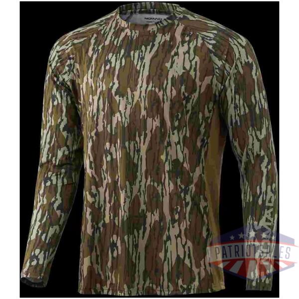 Nomad Camo Pursuit Long Sleeve Shirt Mossy Oak Bottomland 2XL