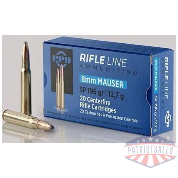 PRIVI 8MM MAUSER FMJ 198GR 20 RDS