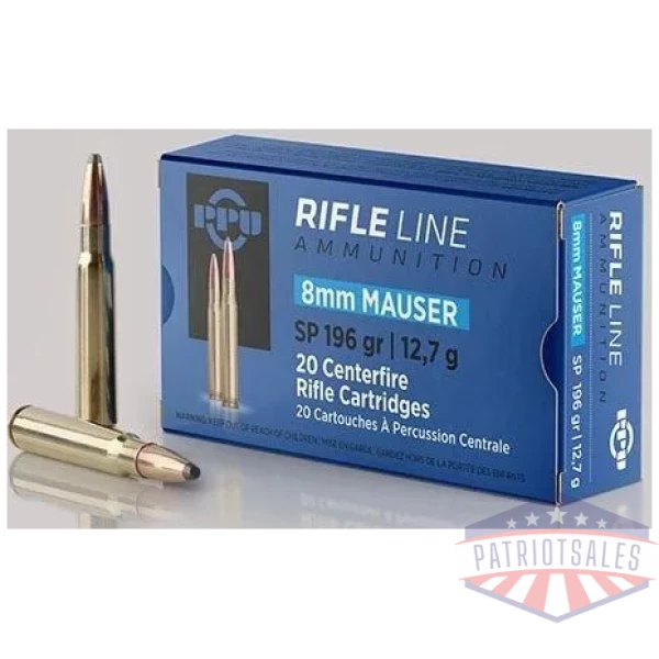 PRIVI 8MM MAUSER FMJ 198GR 20 RDS