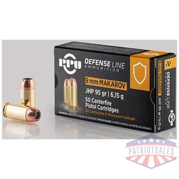 PRIVI 9x18 Makarov JHP 95Gr 50Rds Ammo