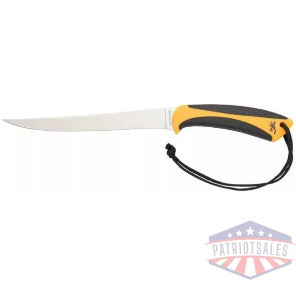 Browning White Water Fillet Knife 7 1/4" Fixed Blade Yellow