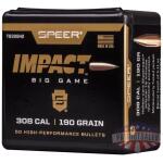 Speer Impact Big Game Bullets .308 Win 190gr TIPPED PLATED CB 50/ct