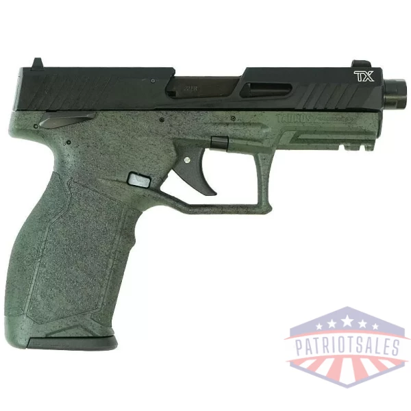 Taurus TX22 Handgun .22 LR 16&22rd Magazines 4.6" Barrel ODG Splatter Grip Black Slide