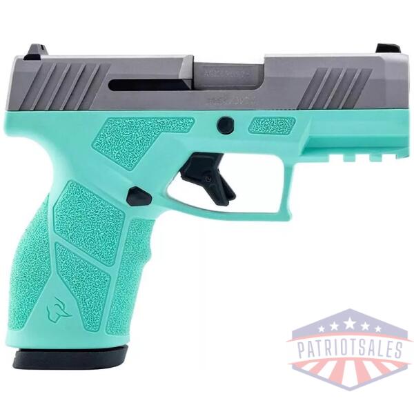Taurus GX2 Handgun 9mm Luger 10rd Magazines (2) 3.38" Barrel Cyan Frame/Stainless Slide