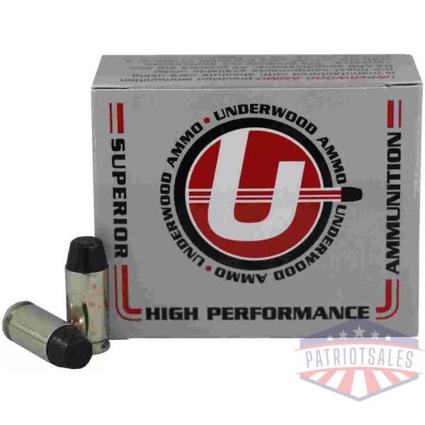 Underwood Ammo Hard Cast Flat Nose Handgun Ammunition 40 S&W 200gr FN 1000 fps 20/ct