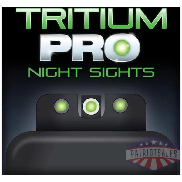 Truglo Tritium Pro Night Sights Fit H&K VP9 VP40 P30 P30SK P30L 45 & 45 Tactical (Including Compact) - Front Outline White/Rear Green