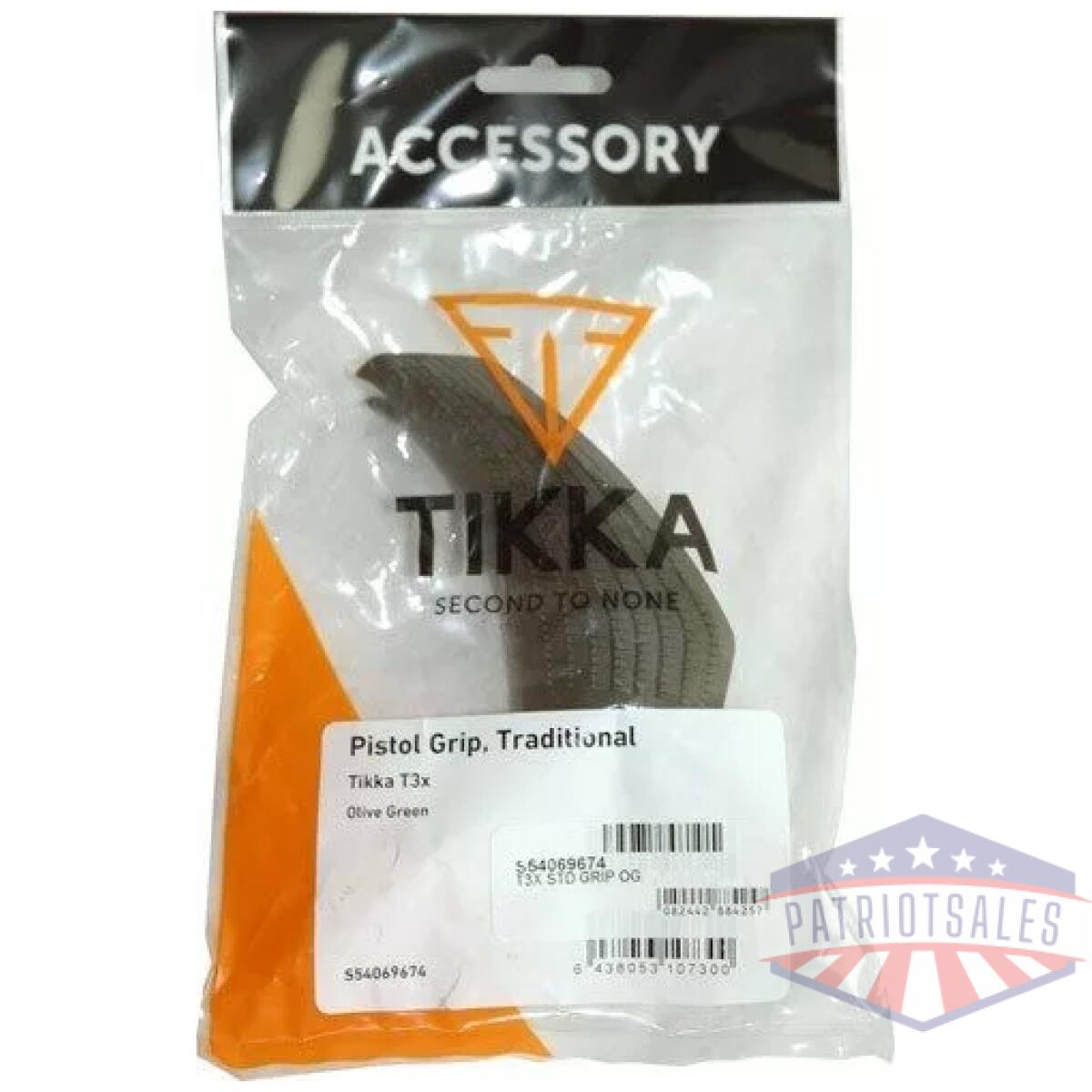 S54069674_pkg - tikka grip adapter for t3x - syn stocks standard od green - s54069674 pkg