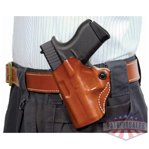 DESANTIS MINI SCABBARD HOLSTER - LH OWB LEATHER SIG P365 TAN