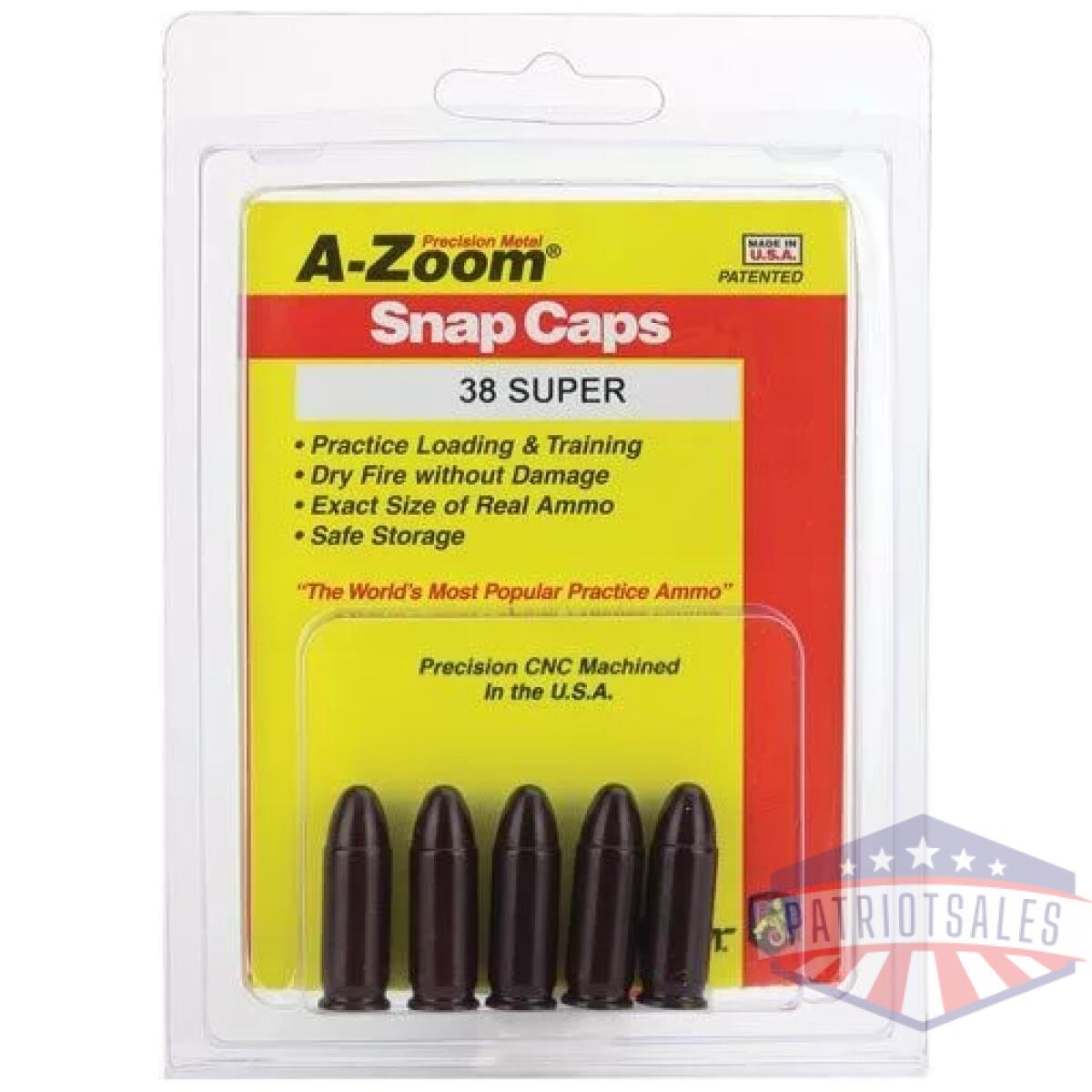 15158_pkg - a-zoom metal snap cap -. 38 super 5-pack - 15158 pkg