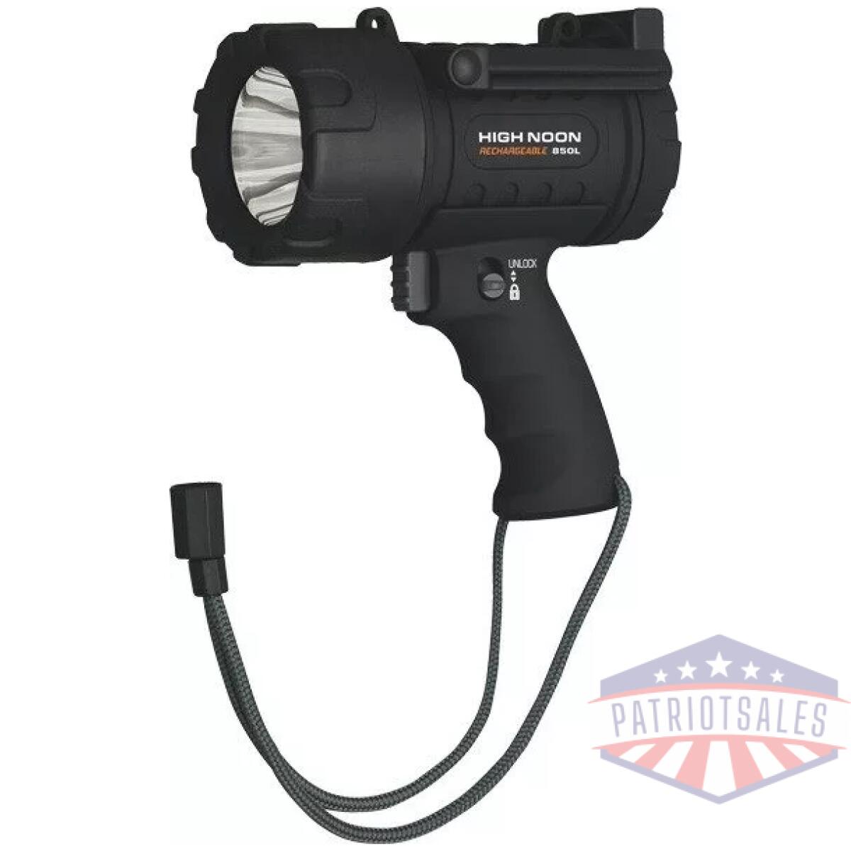 3717765 - browning high noon led spotlt - 850 lumens rechargeable black - 3717765