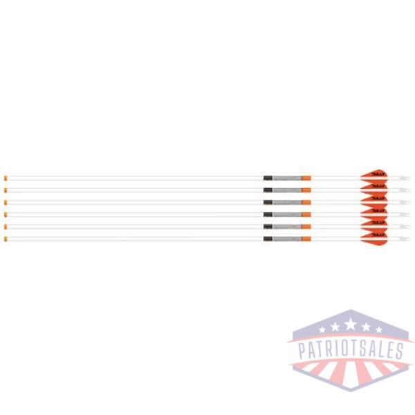 EASTON ARROW 6.5MM WHITEOUT - 400 W/2" BULLY VANES 6-PACK