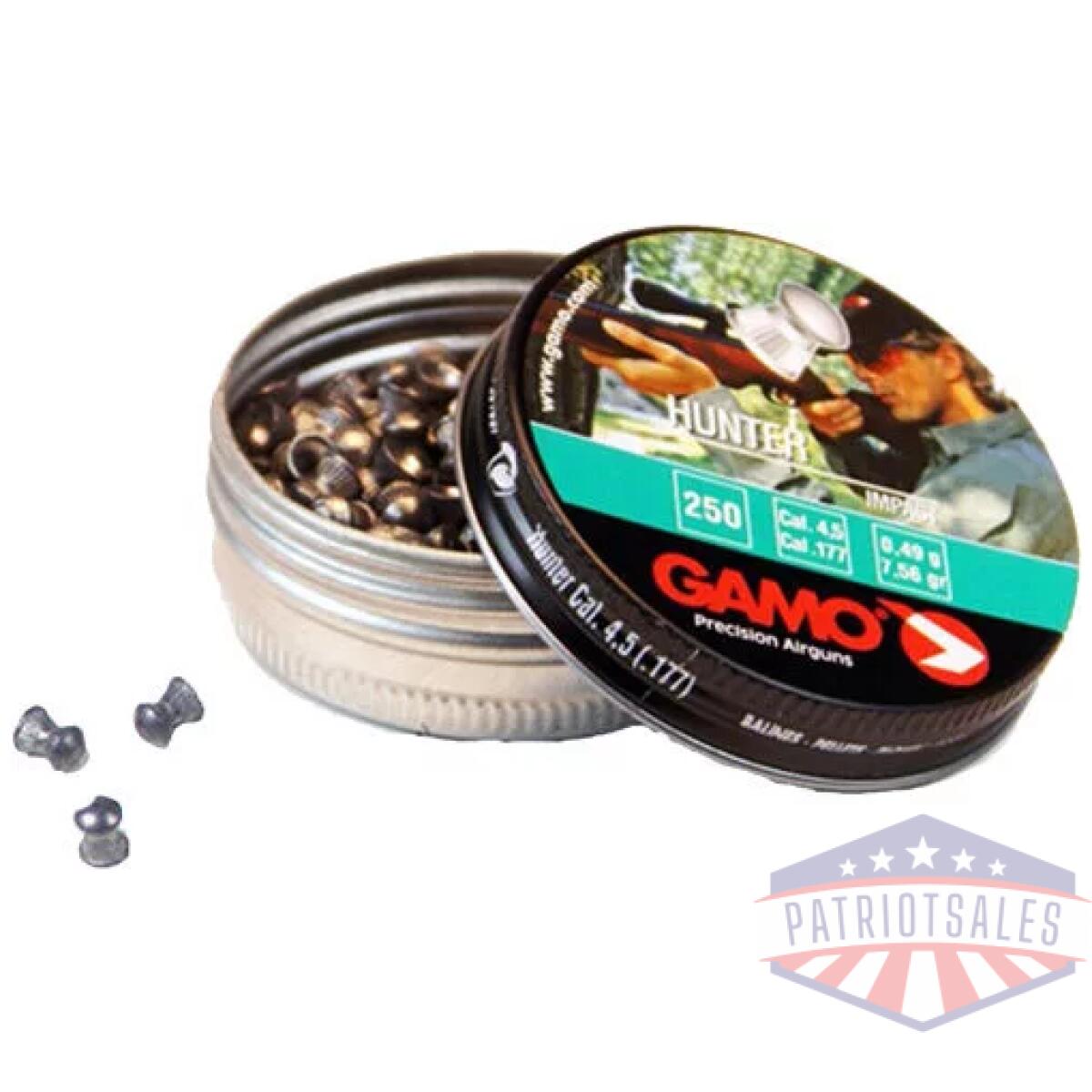 6320824bt54 - gamo 177 hunter pellets - 7. 56 grains 250pk tin - 6320824bt54