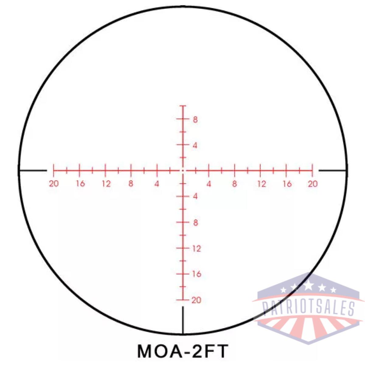 66010_reticle - sightron scope s6 10-60x56 ed - 34mm illuminated moa-2ft - 66010 reticle