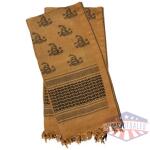 RED ROCK SHEMAGH HEAD WRAP - DON'T TREAD ON ME COYOTE/BLACK