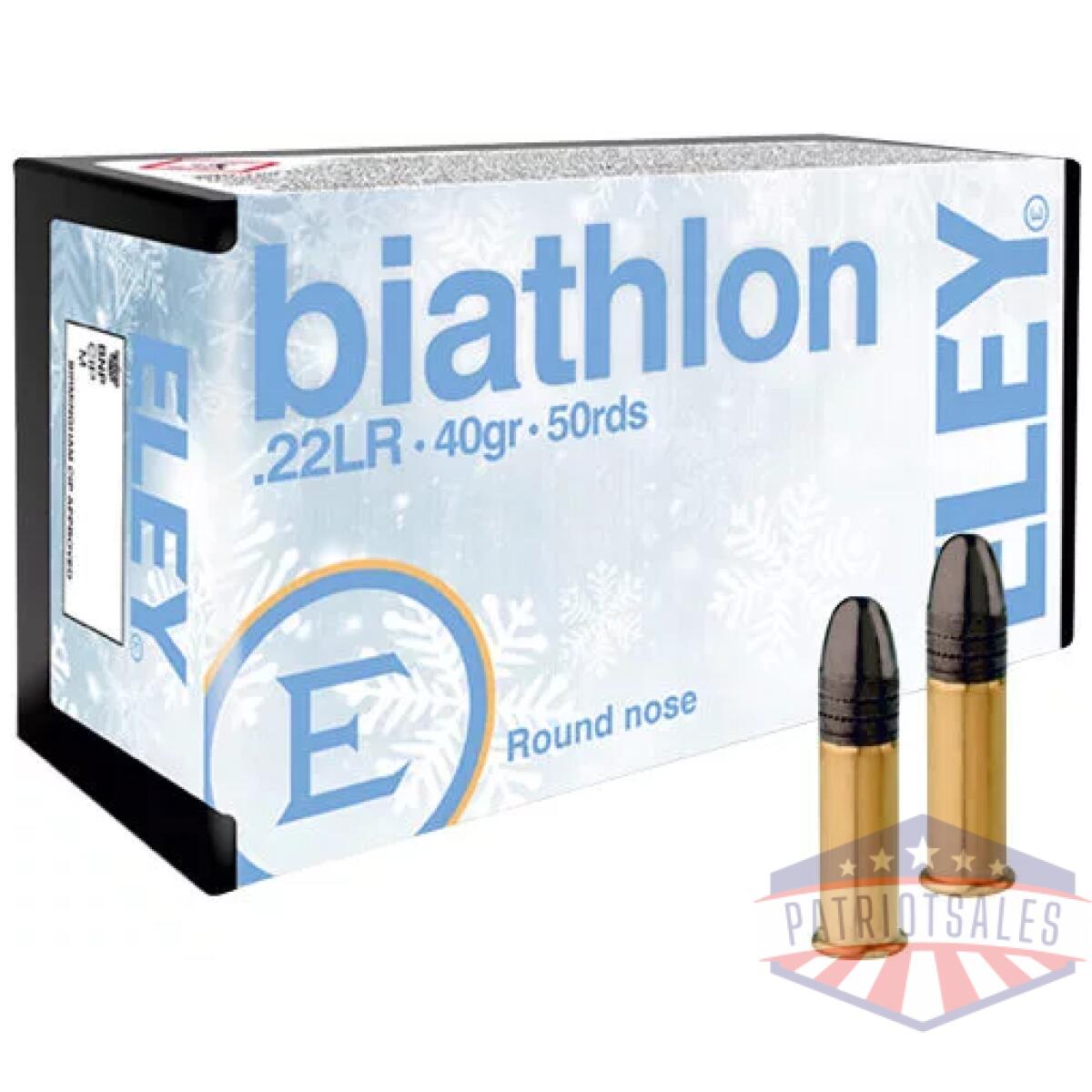 A03130 - eley biathlon club 22lr 40gr - rn 50rd 100bx/cs - a03130