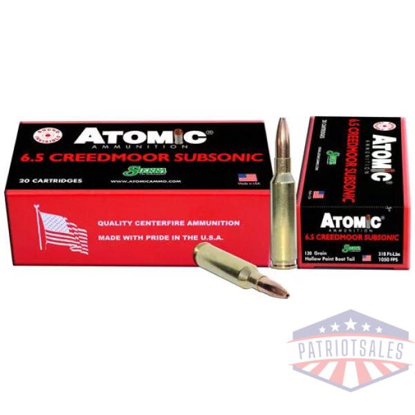 ATOMIC 6.5 CM 130GR SUBSONIC - HPBT 20RD 10BX/CS
