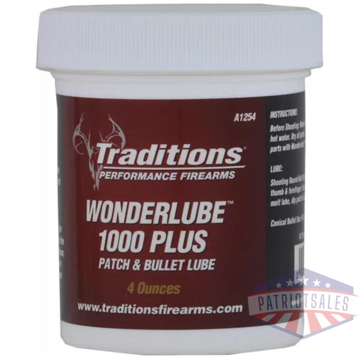 A1254 - traditions ez lube 1000 - patch & bullet 4oz paste - a1254
