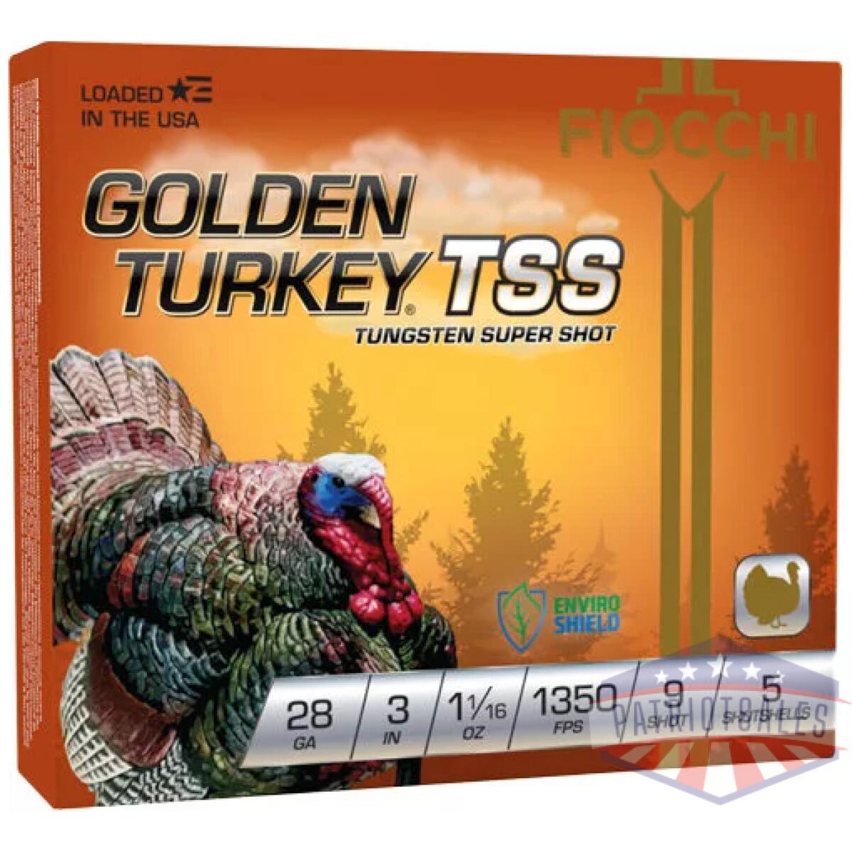 A283tss9-1 - fiocchi golden turkey tss 28ga - 3" 1-1/16oz #9 5rd 10bx/cs - a283tss9 1