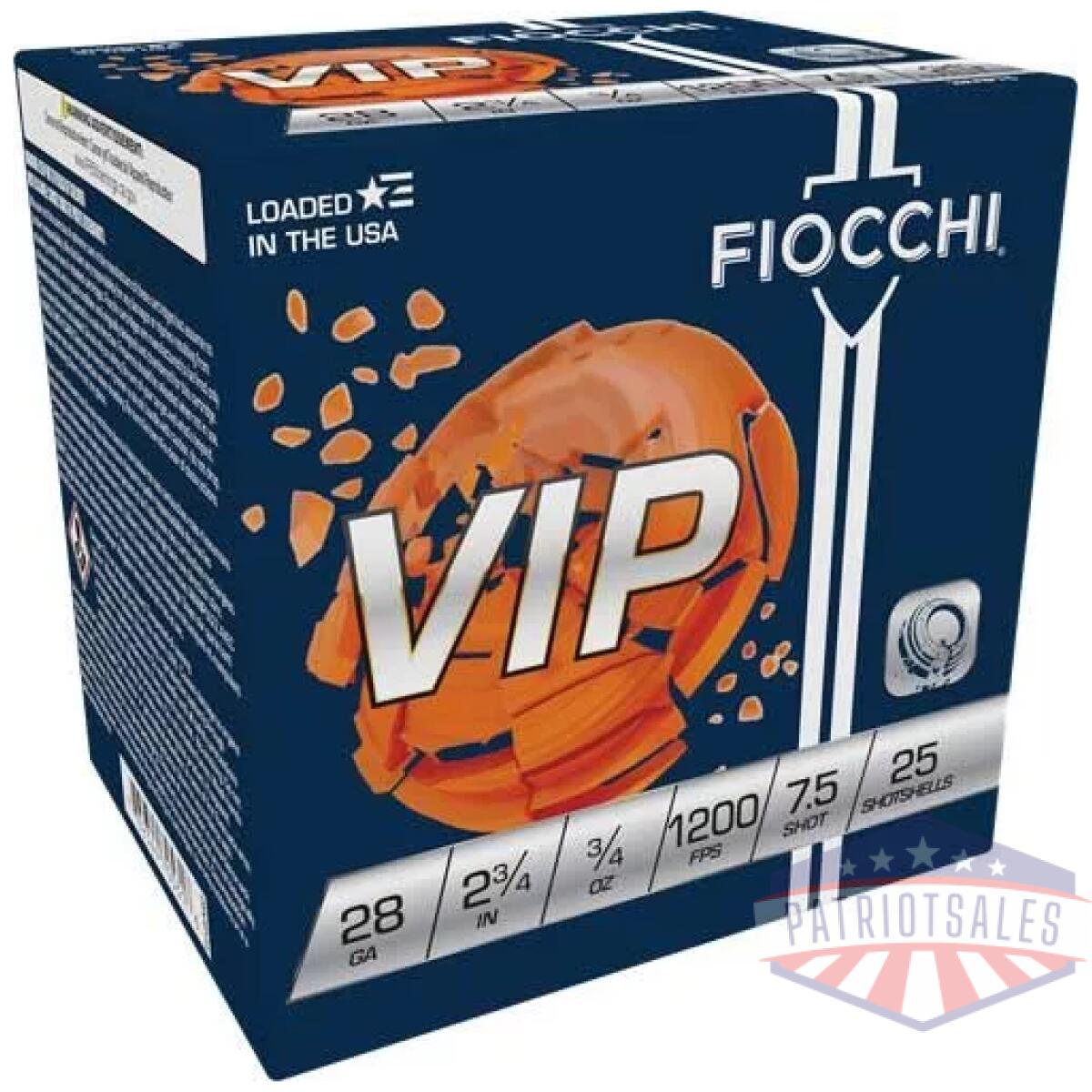 Fiocchi vip 28ga 2. 75" 3/4oz - #7. 5 1200fps 250rd case lot - image 1