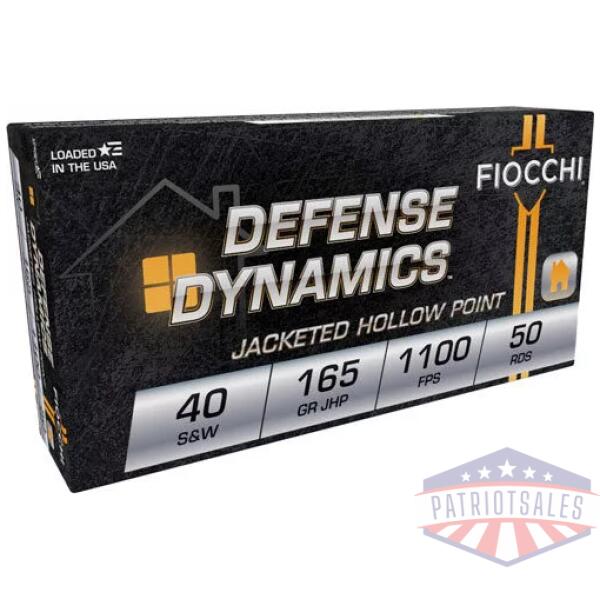 FIOCCHI 40 SW 165GR JHP - 50RD 20BX/CS