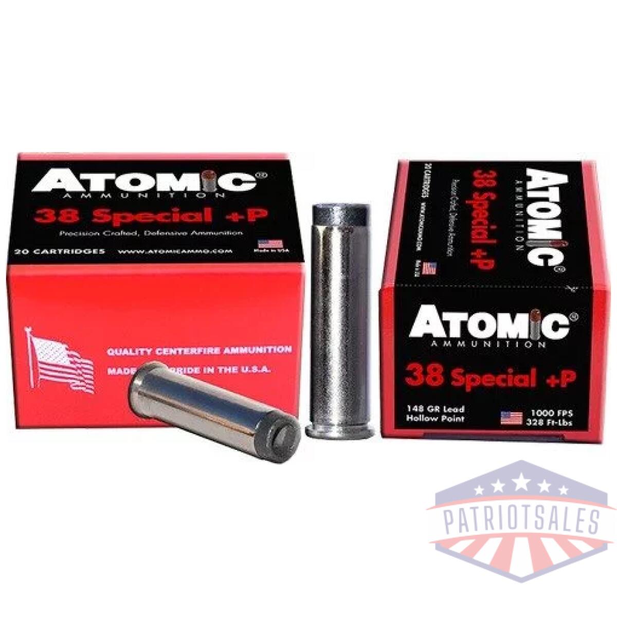 A4621 - atomic 38 special +p 148gr wc - up-side down 20rd 10bx/cs - a4621