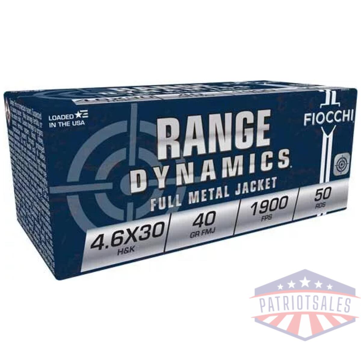 A46exa - fiocchi 4. 6x30 40gr fmj - 50rd 20bx/cs - a46exa