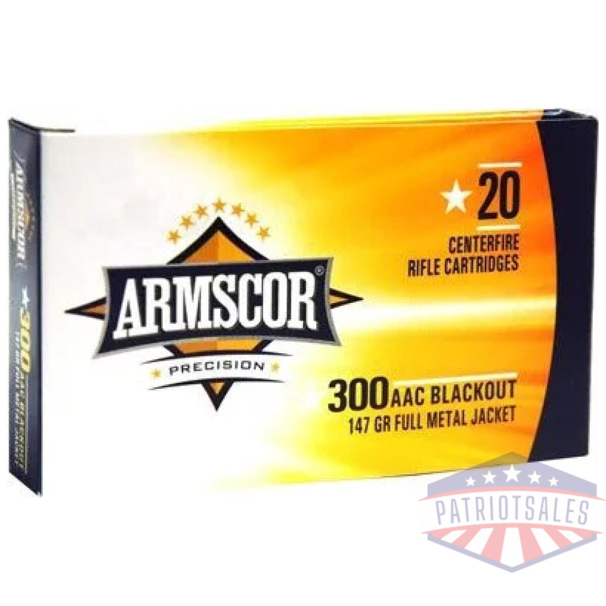A50196 - armscor 300 aac 147gr fmj - 20rd 10bx/cs - a50196