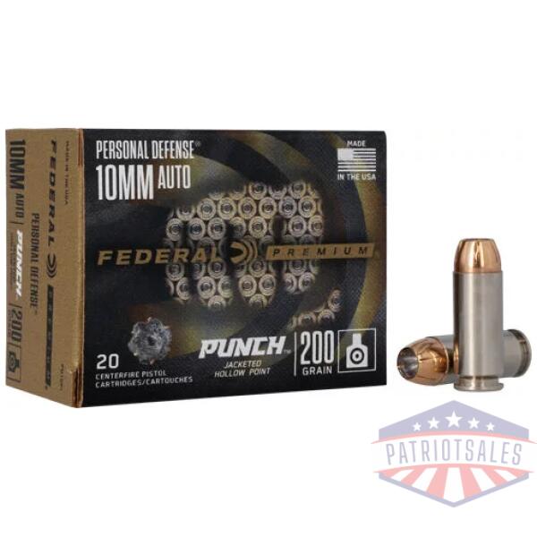 FEDERAL PUNCH 10MM 200GR JHP - 20RD 10BX/CS