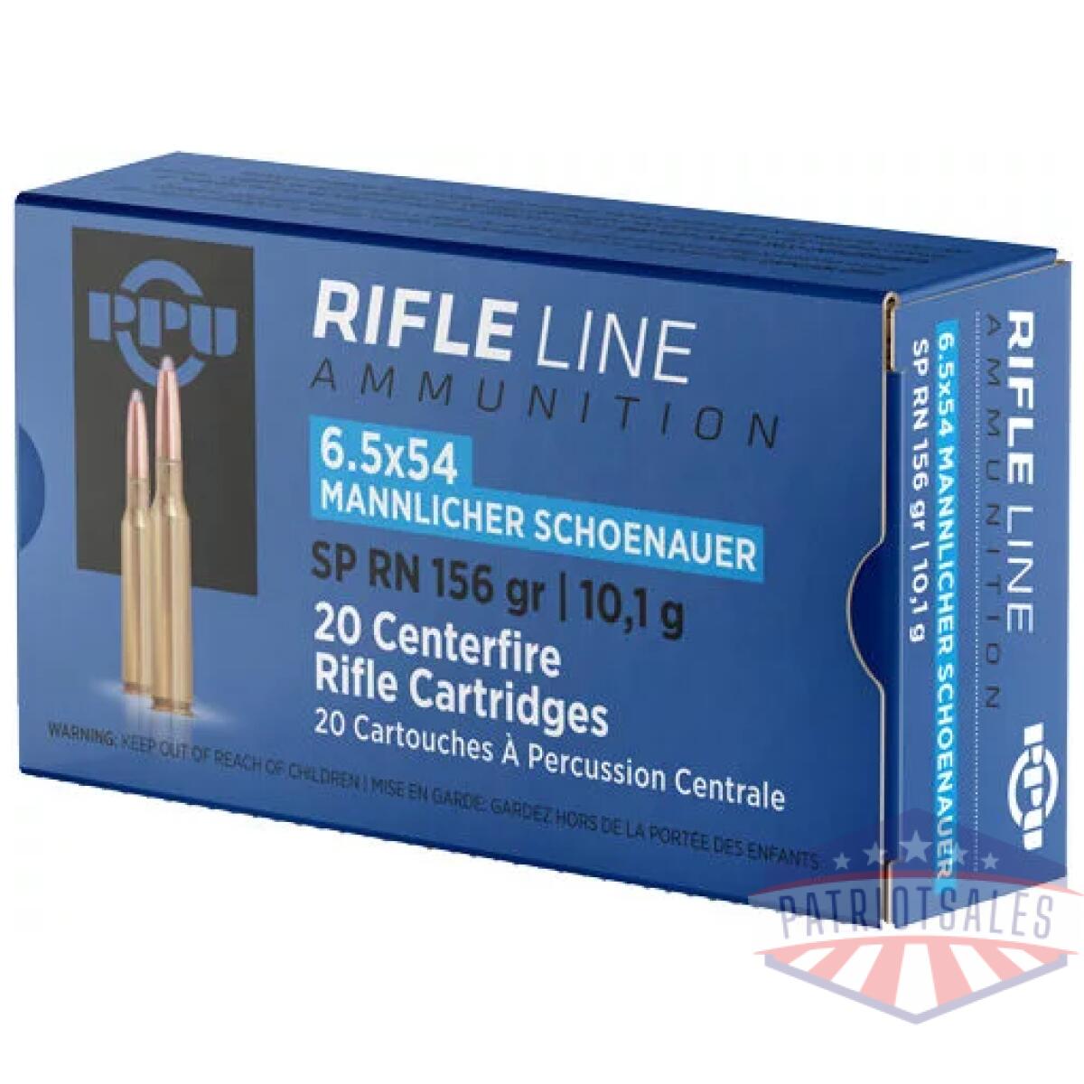 App6ms - ppu 6. 5x54 mannlicher shonauer - 156gr. Jsp-rn 20rd 10bx/cs - app6ms