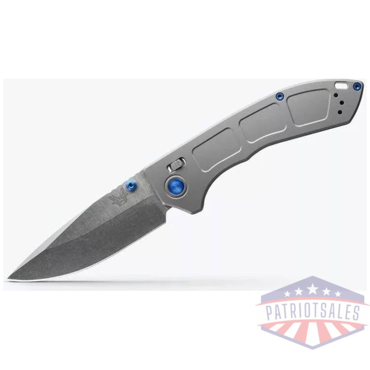 Bm-748 - narrows , gray titanium , drop-point knife - bm 748