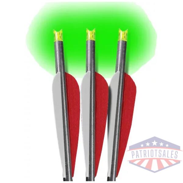 LUMENOK XBOW ARROW 20" BARNETT - HEADHUNTER GREEN CRESCENT 3PK