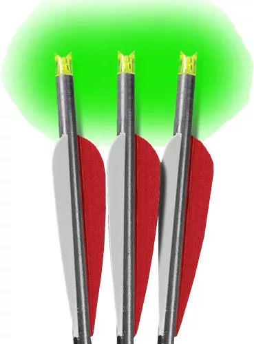 LUMENOK XBOW ARROW 20" BARNETT - HEADHUNTER GREEN CRESCENT 3PK