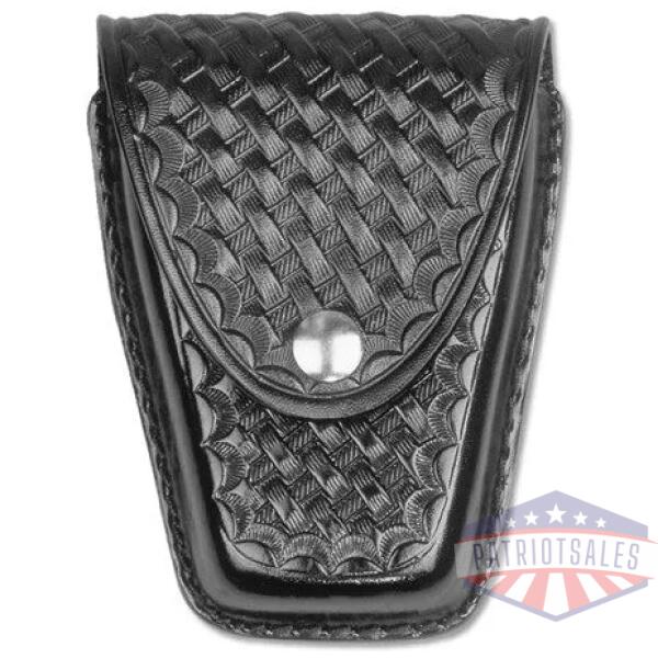 Basketweave Leather Standard Closed Single Cuff Case