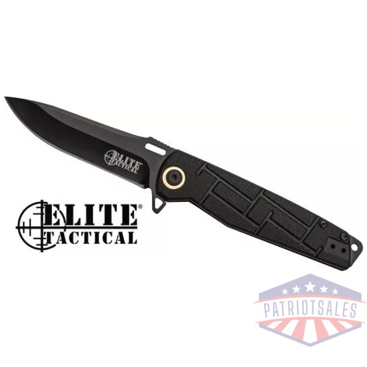 Eta001bk_2 - mc elite tactical readiness - 3. 5" drop point fldr blk/blk - eta001bk 2